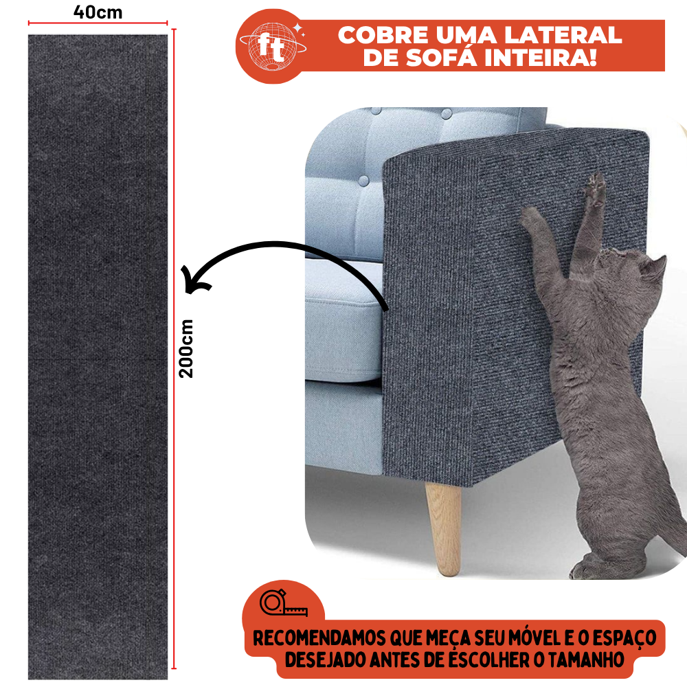 Tapete Arranhador 40x200cm para Gatos